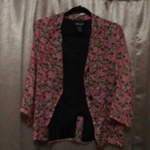 Gently used flowered print blazer